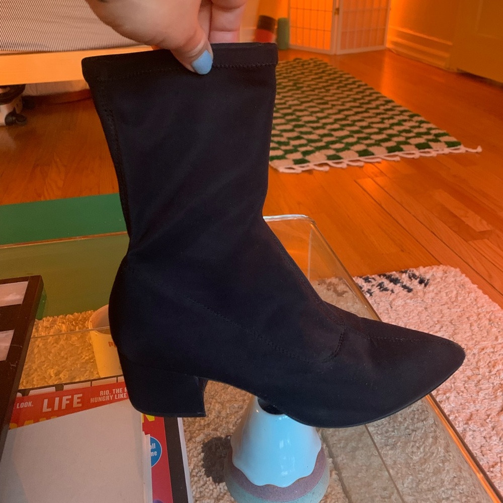 Vagabond Alva Stretchy Textile Block Heels Boots